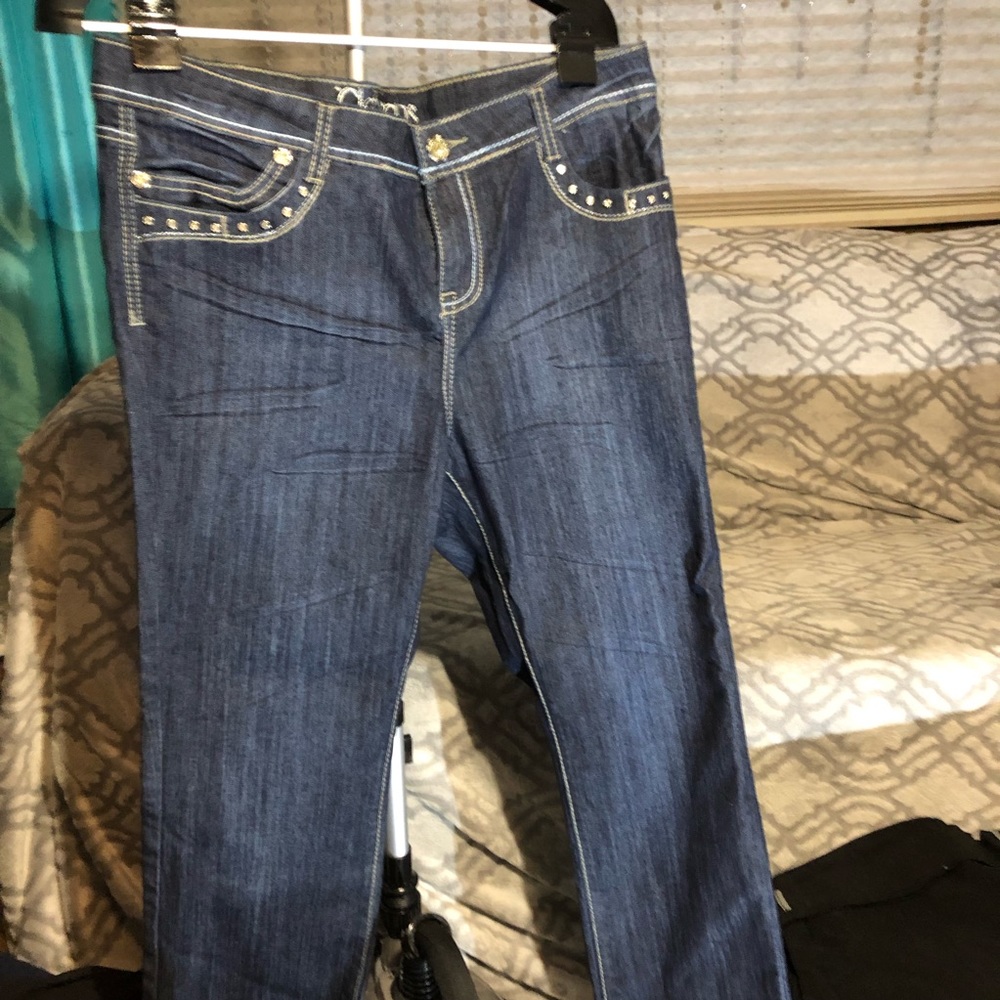 New Clash jeans with a lot of bling, rhinestones